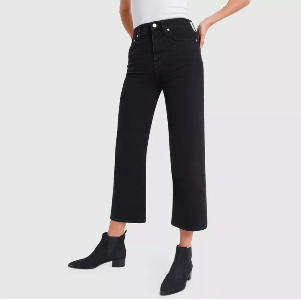 Madewell slim wide leg crop pants sz 25 tall